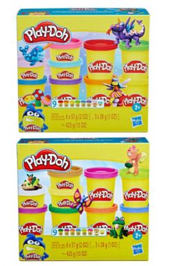 PLAY-DOH PÂTE À MODELER - ASSORTIMENT DE 9 POTS DE COMPOSÉS COLORÉS